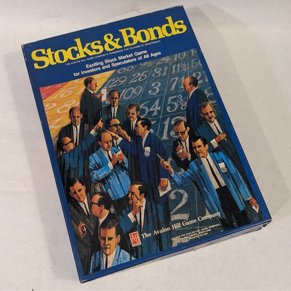 The Avalon Hill Game Company Other - Vtg 1978 Stocks & Bonds Board Game Avalon Hill Bookshelf Game GA-170 Complete